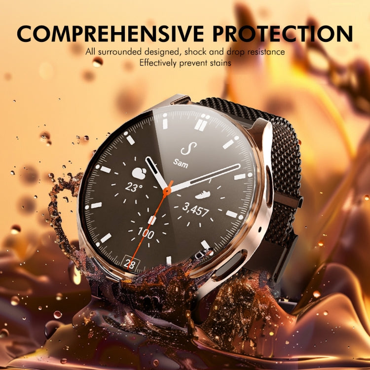 For Samsung Galaxy Watch7 44mm ENKAY Hat-Prince Full Coverage Electroplated Soft TPU Case with Screen Protection(Silver) - free shipping - PMc TechLife - Order now!