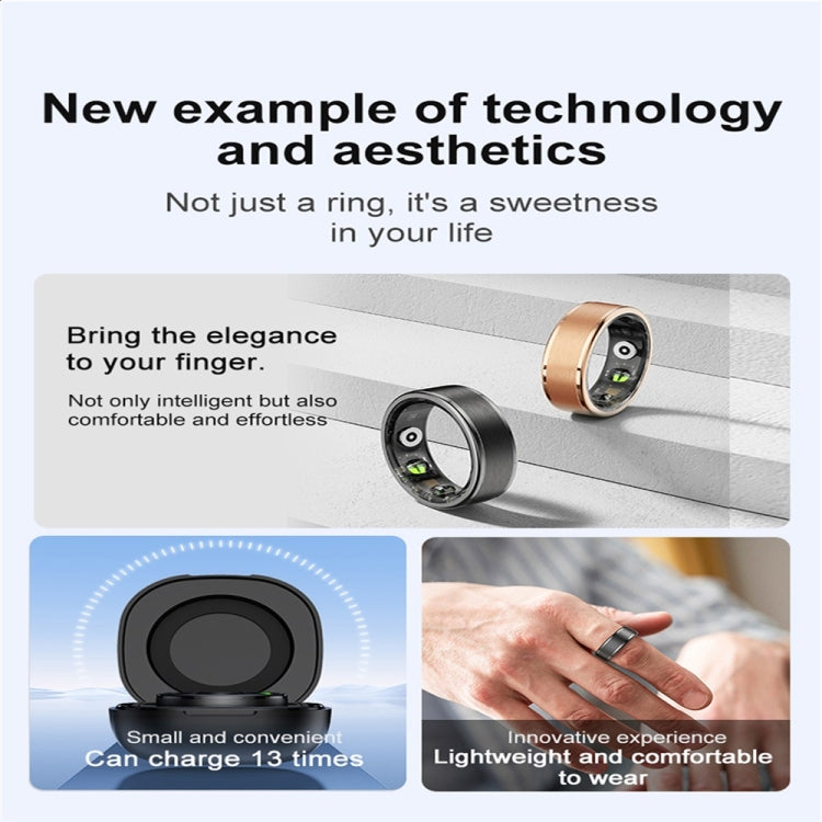 R03 SIZE 12 Smart Ring, Support Heart Rate / Blood Oxygen / Sleep / Multiple Sports Modes(Black) - Smart Rings / Smart Telephones by PMC TechLife | Online Shopping South Africa | PMC TechLife | Buy Now Pay Later Mobicred