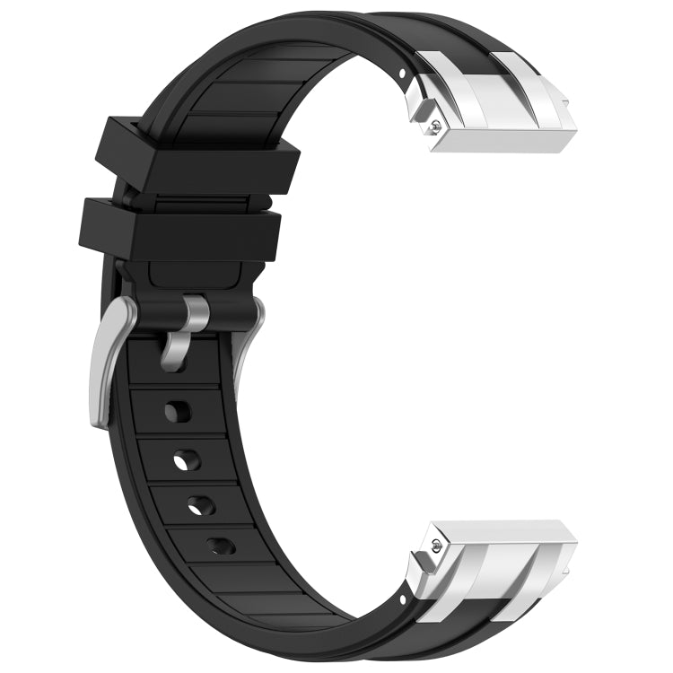 For Samsung Galaxy Watch Active 2 20mm Quick Release Silver Buckle Royal Silicone Watch Band(Black) - free shipping - PMC TechLife - Order now!