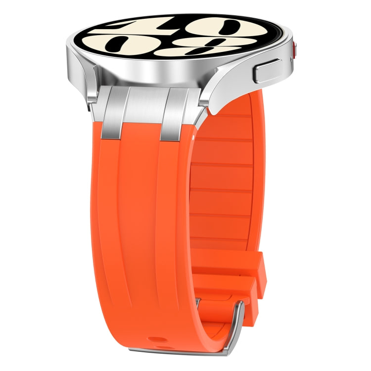 For Amazfit Bip U 20mm Quick Release Silver Buckle Royal Silicone Watch Band(Orange) - free shipping - PMC TechLife - Order now!