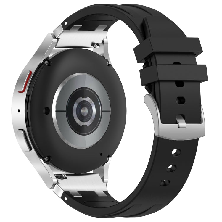 For Amazfit Active 20mm Quick Release Silver Buckle Royal Silicone Watch Band(Black) - free shipping - PMC TechLife - Order now!