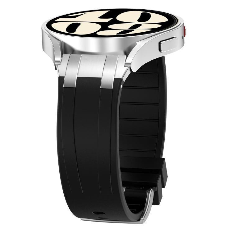 For Amazfit Active 20mm Quick Release Silver Buckle Royal Silicone Watch Band(Black) - free shipping - PMC TechLife - Order now!