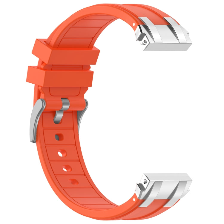 For Amazfit Bip3 20mm Quick Release Silver Buckle Royal Silicone Watch Band(Orange) - free shipping - PMC TechLife - Order now!