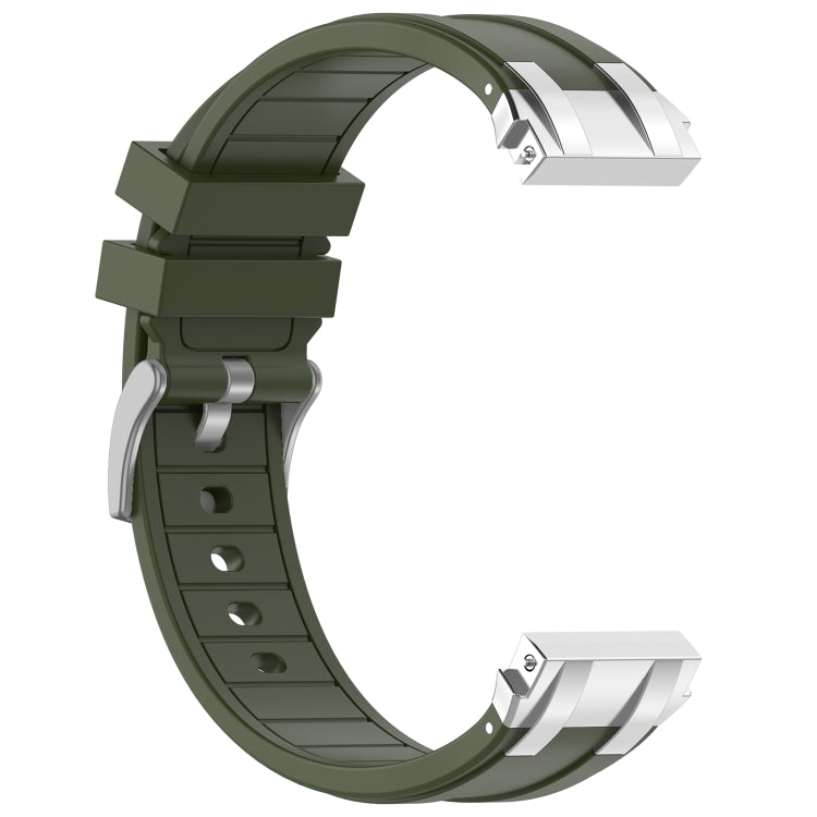 For Amazfit Bip3 20mm Quick Release Silver Buckle Royal Silicone Watch Band(Olive Green) - free shipping - PMC TechLife - Order now!