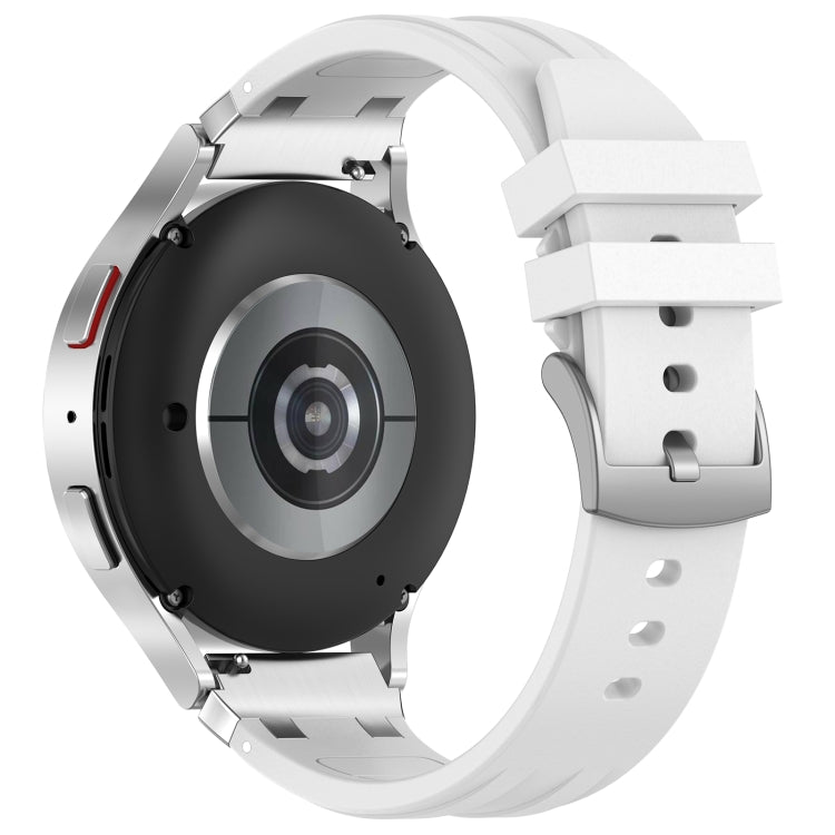 For Amazfit GTS 2e 20mm Quick Release Silver Buckle Royal Silicone Watch Band(White) - free shipping - PMC TechLife - Order now!