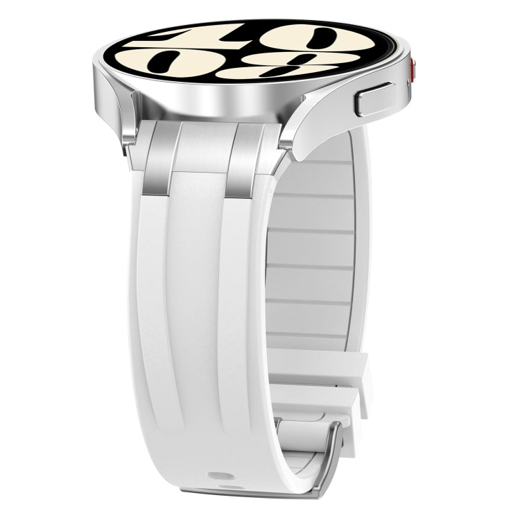 For Amazfit GTS 2e 20mm Quick Release Silver Buckle Royal Silicone Watch Band(White) - free shipping - PMC TechLife - Order now!