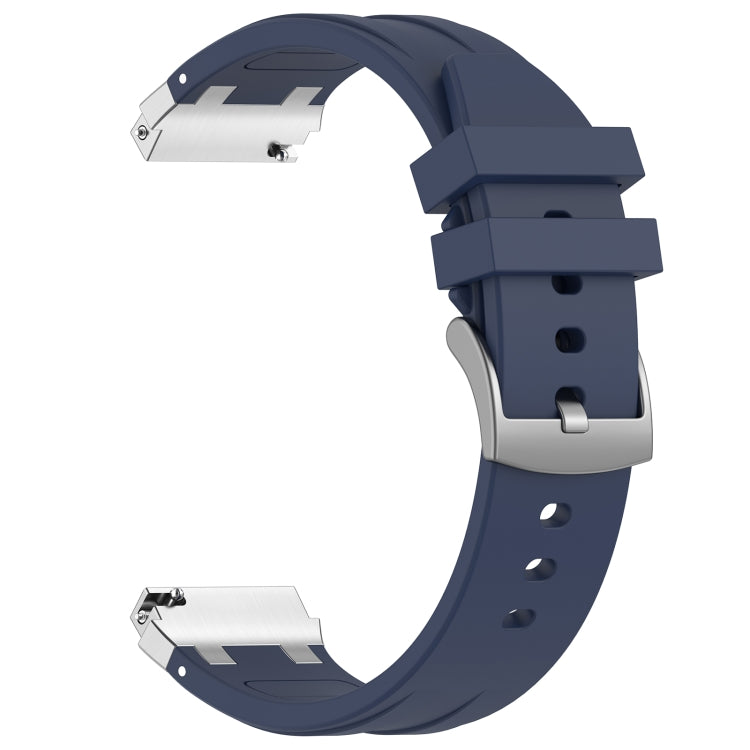 For Amazfit GTS 2e 20mm Quick Release Silver Buckle Royal Silicone Watch Band(Navy Blue) - free shipping - PMC TechLife - Order now!