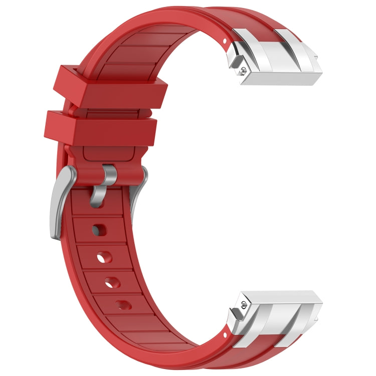 For Amazfit GTS 2 Mini 20mm Quick Release Silver Buckle Royal Silicone Watch Band(Red) - free shipping - PMC TechLife - Order now!