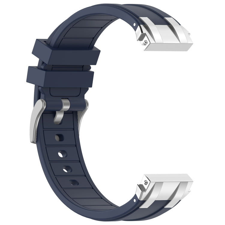 For Amazfit Pop Pro 20mm Quick Release Silver Buckle Royal Silicone Watch Band(Navy Blue) - free shipping - PMC TechLife - Order now!