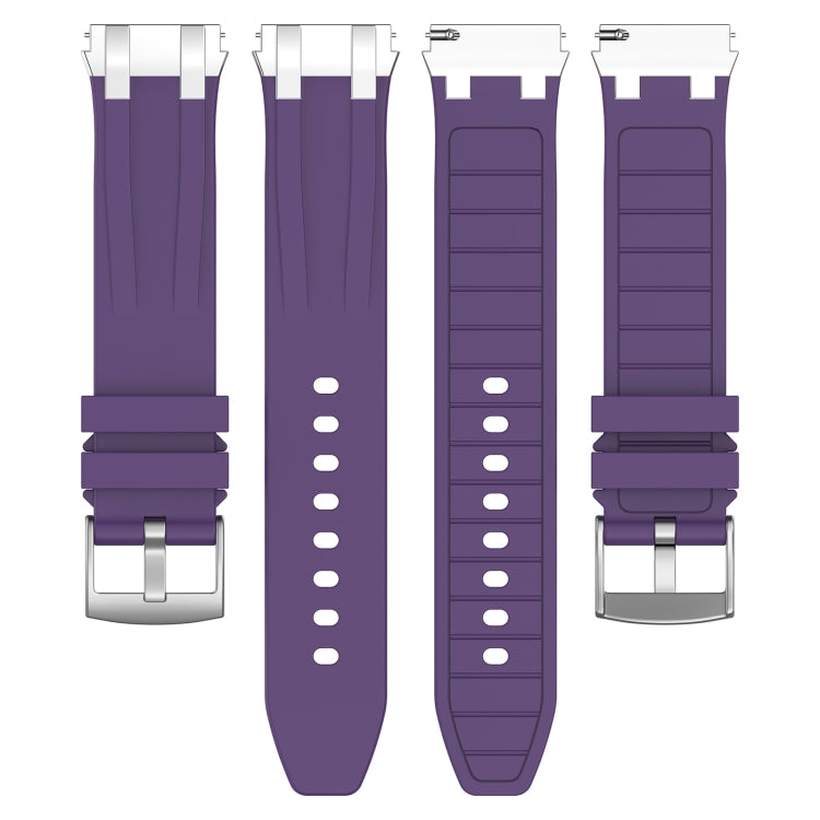 For Amazfit Pop Pro 20mm Quick Release Silver Buckle Royal Silicone Watch Band(Purple) - free shipping - PMC TechLife - Order now!