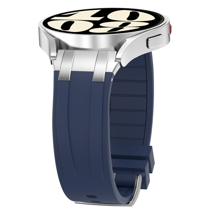 For Amazfit Pop 20mm Quick Release Silver Buckle Royal Silicone Watch Band(Navy Blue) - free shipping - PMC TechLife - Order now!
