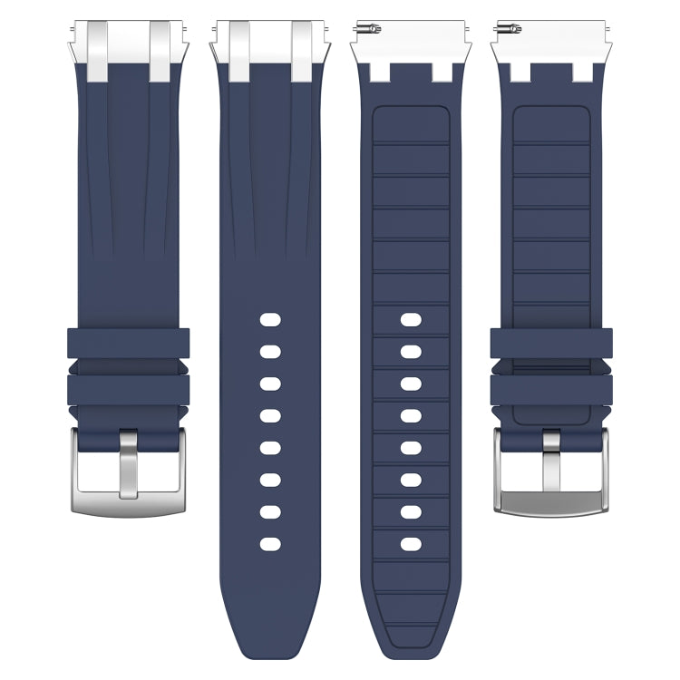 For Amazfit Pop 20mm Quick Release Silver Buckle Royal Silicone Watch Band(Navy Blue) - free shipping - PMC TechLife - Order now!