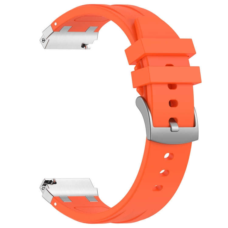 For Amazfit GTS 2 20mm Quick Release Silver Buckle Royal Silicone Watch Band(Orange) - free shipping - PMC TechLife - Order now!