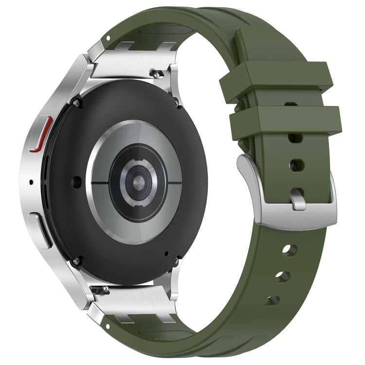 For Honor Magic Watch 22mm Quick Release Silver Buckle Royal Silicone Watch Band(Olive Green) - free shipping - PMC TechLife - Order now!