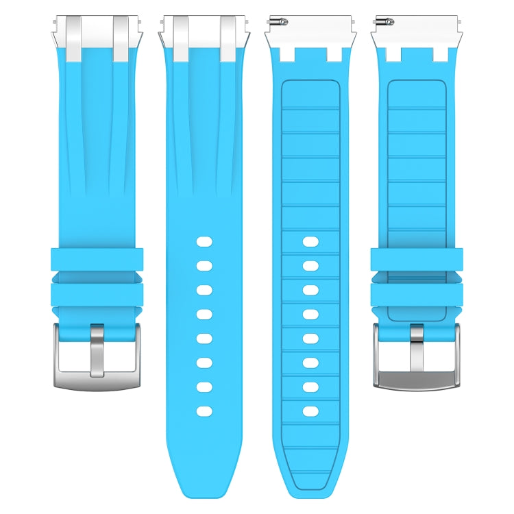 For Honor Magic Watch 22mm Quick Release Silver Buckle Royal Silicone Watch Band(Sky Blue) - free shipping - PMC TechLife - Order now!