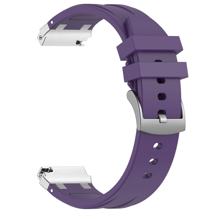 For Garmin Venu 2 22mm Quick Release Silver Buckle Royal Silicone Watch Band(Purple) - free shipping - PMC TechLife - Order now!