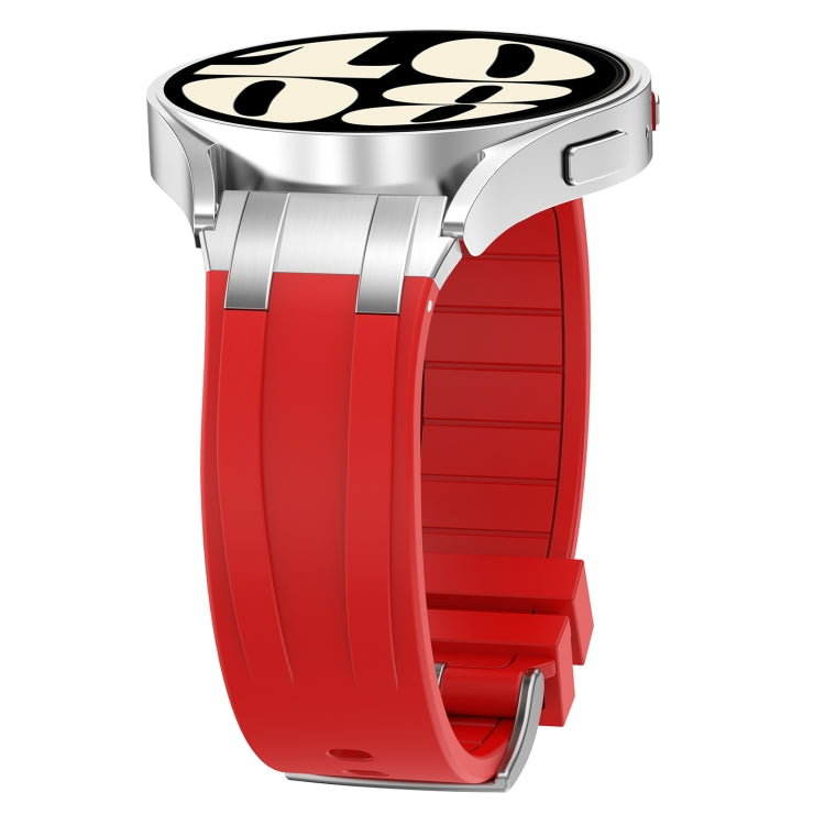 For Garmin Vivoactive 4 22mm Quick Release Silver Buckle Royal Silicone Watch Band(Red) - free shipping - PMC TechLife - Order now!
