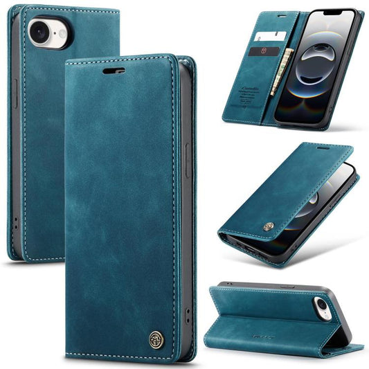 For iPhone 16e CaseMe 013 Multifunctional Horizontal Flip Leather Phone Case(Blue) - iPhone 16e Cases by CaseMe | Online Shopping South Africa | PMC Jewellery | Buy Now Pay Later Mobicred