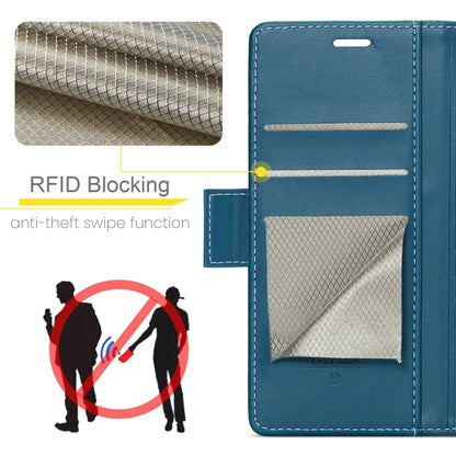 For iPhone 16 Pro CaseMe 023 Butterfly Buckle Litchi Texture RFID Anti-theft Leather Phone Case(Blue) - iPhone 16 Pro Cases by CaseMe | Online Shopping South Africa | PMC Jewellery | Buy Now Pay Later Mobicred