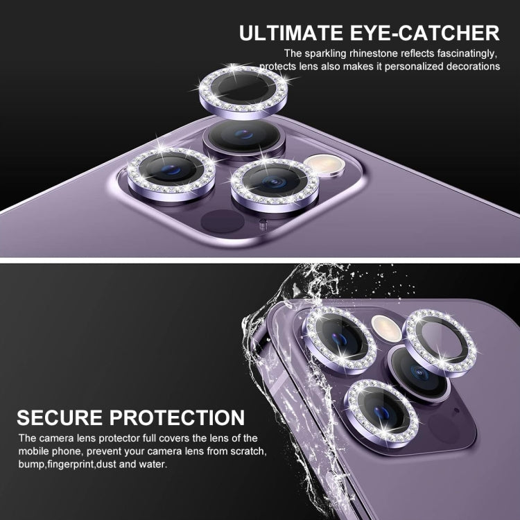 For iPhone 16 / 16 Plus ENKAY AR Anti-reflection Individual Diamond Ring Camera Lens Glass Full Film(Silver) - free shipping - PMC Jewellery - Order now!