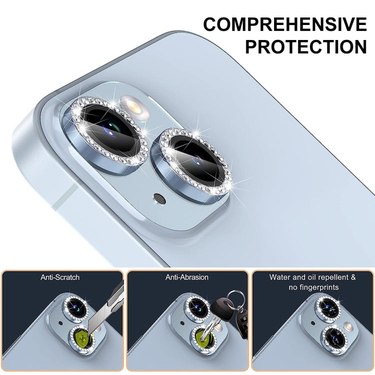 For iPhone 16 / 16 Plus ENKAY AR Anti-reflection Individual Diamond Ring Camera Lens Glass Full Film(Rose Red) - iPhone 16 Plus Tempered Glass by ENKAY | Online Shopping South Africa | PMC Jewellery | Buy Now Pay Later Mobicred