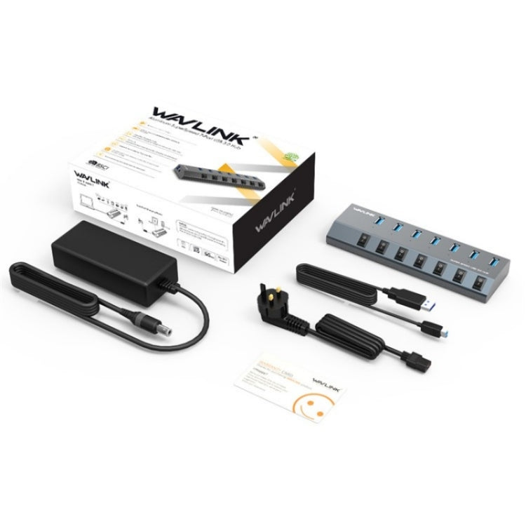 WAVLINK UH3076 5Gbps 7-port USB 3.0 Hub with Independent Switch and LED Indicator(AU Plug) - free shipping - PMC Jewellery - Order now!