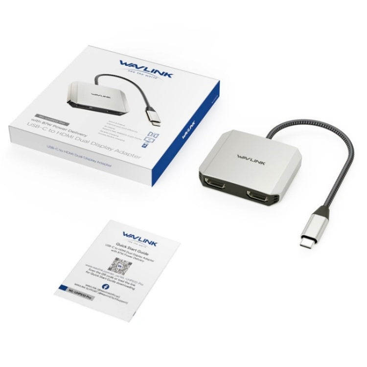 WAVLINK UHP510 Pro 87W PD Charging USB C to Dual HD Converter 4K 60Hz Monitor Adapter - Adapter by WAVLINK | Online Shopping South Africa | PMC Jewellery | Buy Now Pay Later Mobicred