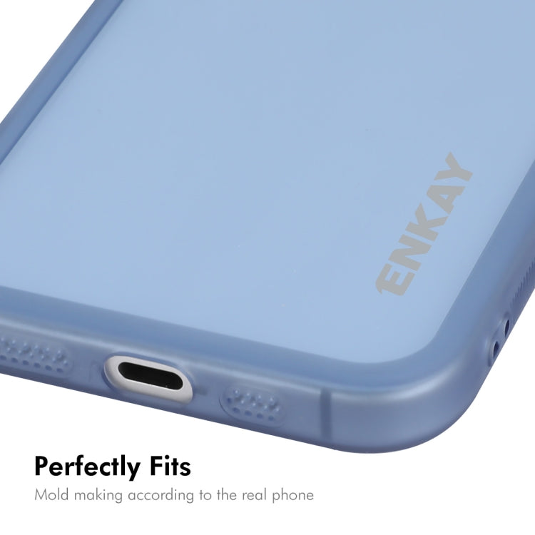 For iPhone 16 ENKAY Hat-Prince Translucent Matte TPU Phone Case with Lens Film(White) - iPhone 16 Cases by ENKAY | Online Shopping South Africa | PMC Jewellery | Buy Now Pay Later Mobicred