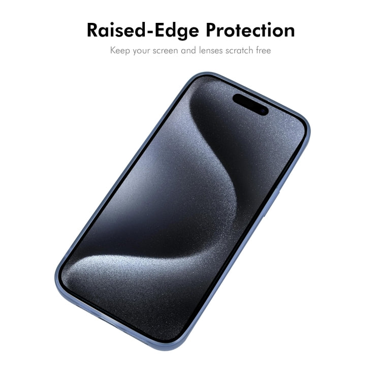 For iPhone 16 ENKAY Hat-Prince Translucent Matte TPU Phone Case with Lens Film(Purple) - free shipping - PMC Jewellery - Order now!