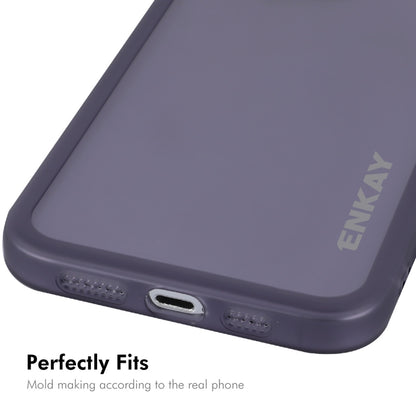 For iPhone 16 Pro ENKAY Hat-Prince Translucent Matte TPU Phone Case with Lens Film(Purple) - iPhone 16 Pro Cases by ENKAY | Online Shopping South Africa | PMC Jewellery | Buy Now Pay Later Mobicred