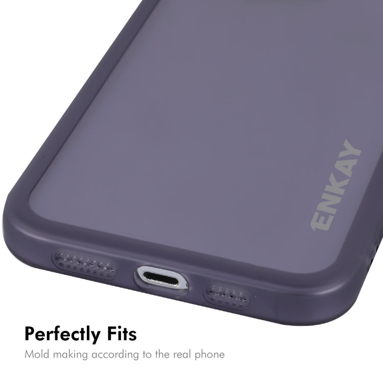 For iPhone 16 Pro Max ENKAY Hat-Prince Translucent Matte TPU Phone Case with Lens Film(Blue) - iPhone 16 Pro Max Cases by ENKAY | Online Shopping South Africa | PMC Jewellery | Buy Now Pay Later Mobicred