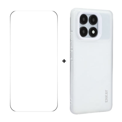 For Redmi K70 Ultra ENKAY Hat-Prince Translucent Matte TPU Soft Phone Case + 9H Big Arc Edge Film(White) - Xiaomi Cases by ENKAY | Online Shopping South Africa | PMC Jewellery | Buy Now Pay Later Mobicred