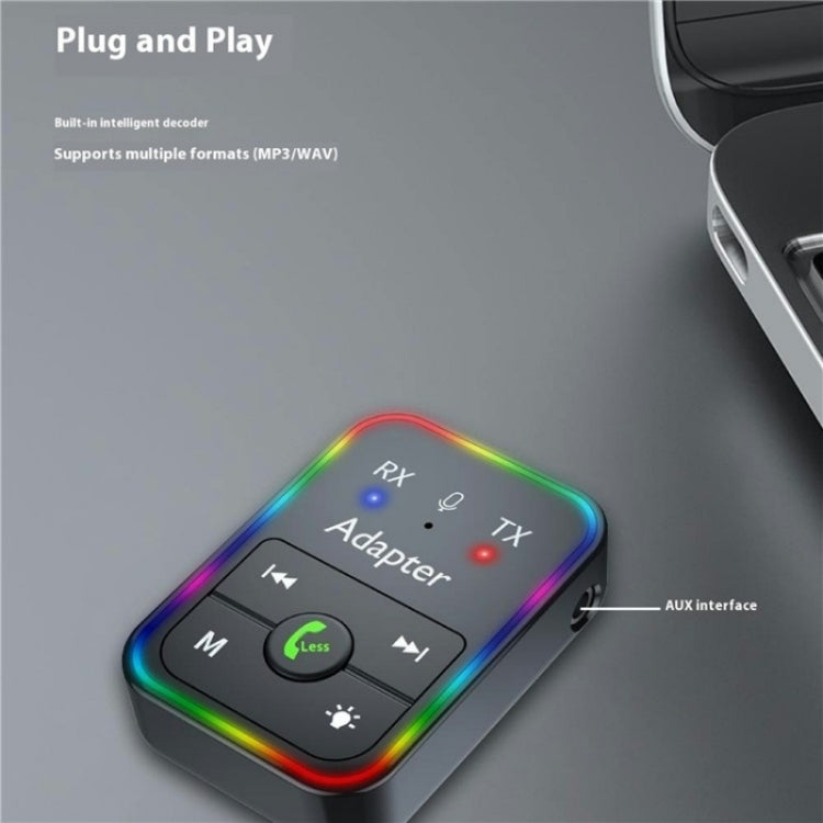 Q9 Support TF Card Playback 2-in-1 Bluetooth 5.3 Wireless Transmitter / Receiver MP3 Player - Bluetooth Car Kits by PMC Jewellery | Online Shopping South Africa | PMC Jewellery | Buy Now Pay Later Mobicred