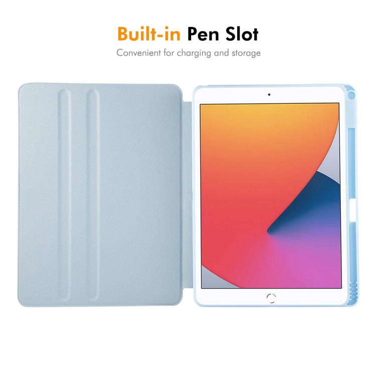 For iPad Air 10.5 / Pro 10.5 / 10.2 ENKAY 360 Rotation TPU Leather Smart Tablet Case with Pen Slot(Beige) - free shipping - PMc TechLife - Order now!