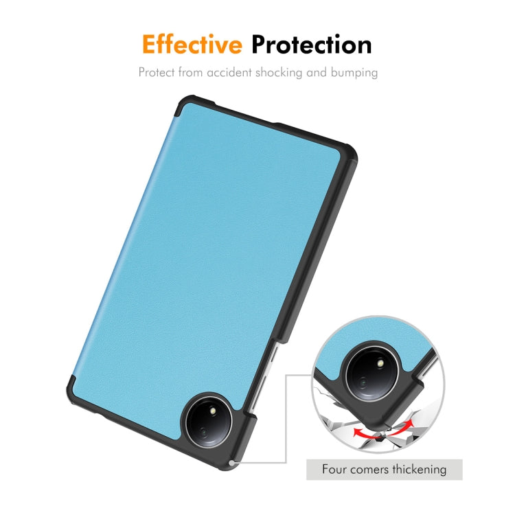 For Redmi Pad SE 4G 8.7 ENKAY Tri-fold Custer Texture Leather Smart Tablet Case(Dark Green) - free shipping - PMc TechLife - Order now!