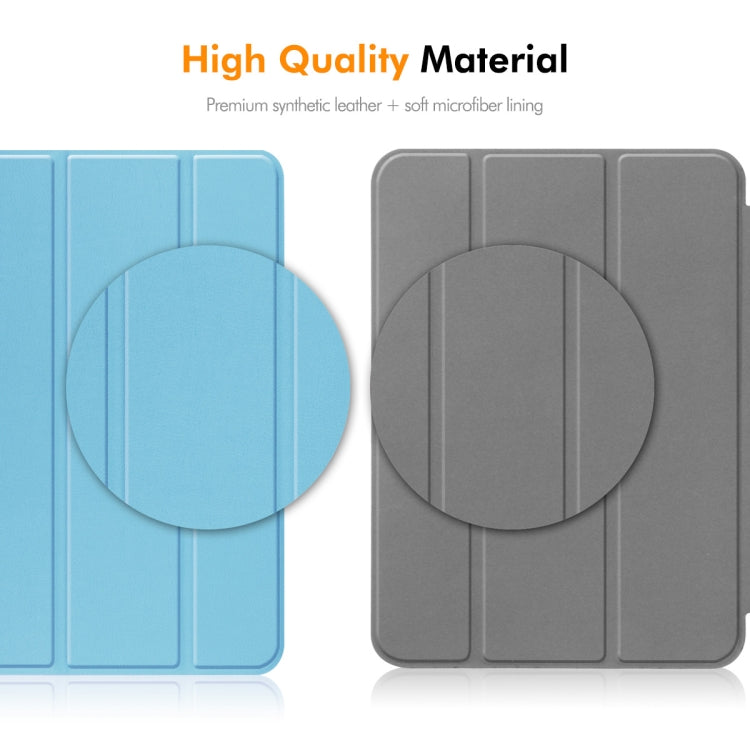 For Redmi Pad SE 4G 8.7 ENKAY Tri-fold Custer Texture Leather Smart Tablet Case(Dark Blue) - free shipping - PMc TechLife - Order now!
