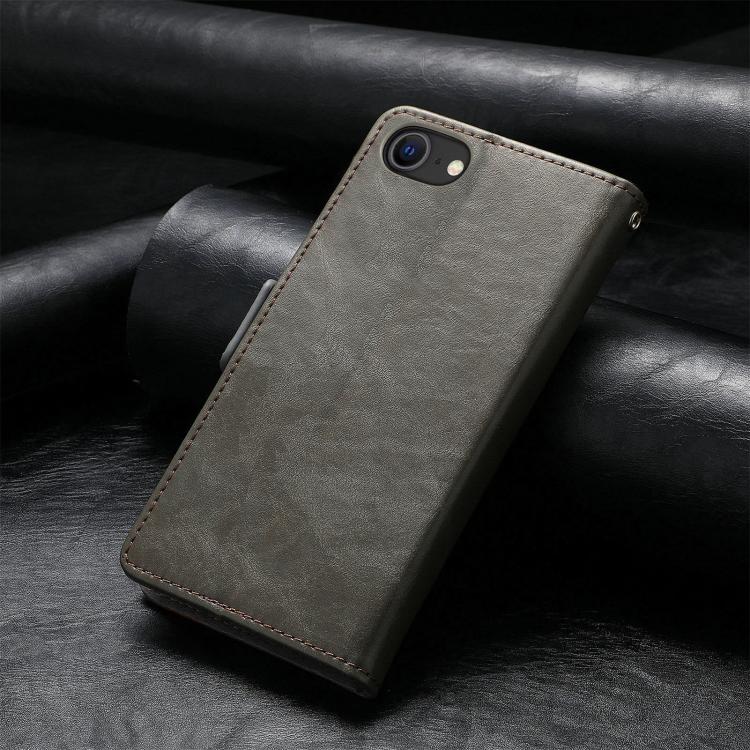 For iPhone 16e CaseNeo Splicing Dual Magnetic Buckle Leather Phone Case(Gray) - iPhone 16e Cases by PMC TechLife | Online Shopping South Africa | PMC TechLife | Buy Now Pay Later Mobicred