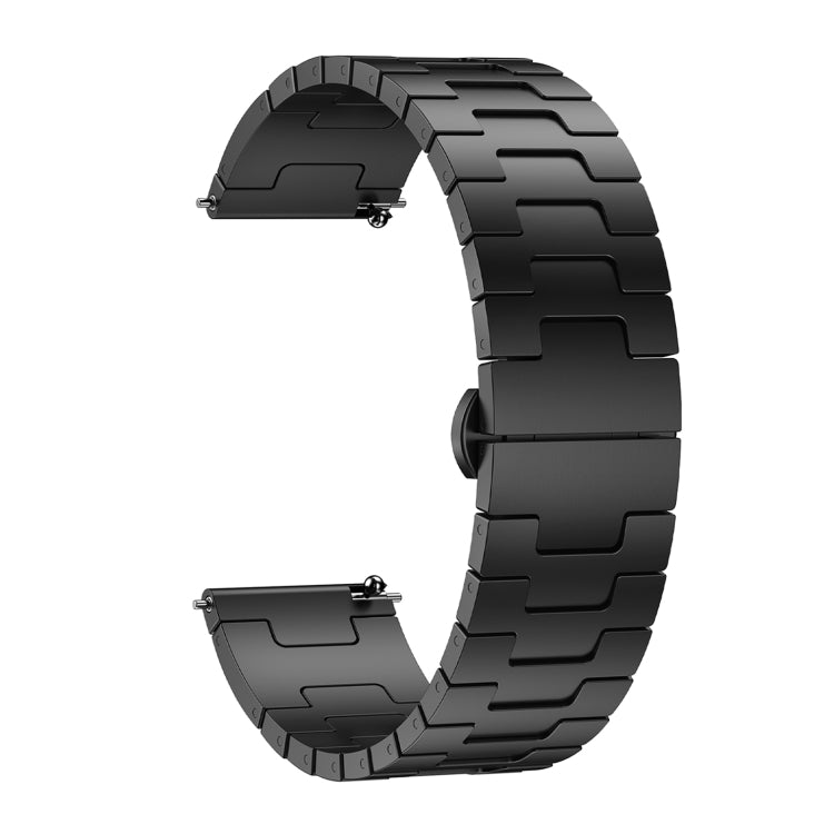 For Garmin Forerunner 265 Titanium Alloy 22mm Metal Watch Band(Black) - Watch Bands by PMc TechLife | Online Shopping South Africa | PMc TechLife | Buy Now Pay Later Mobicred