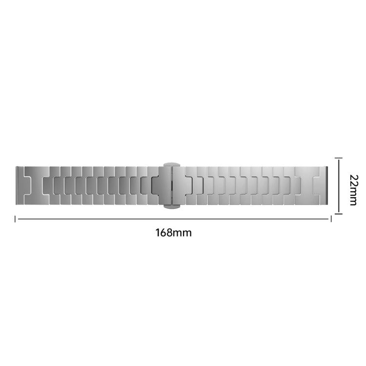 For Garmin Forerunner 265 Titanium Alloy 22mm Metal Watch Band(Black) - Watch Bands by PMc TechLife | Online Shopping South Africa | PMc TechLife | Buy Now Pay Later Mobicred