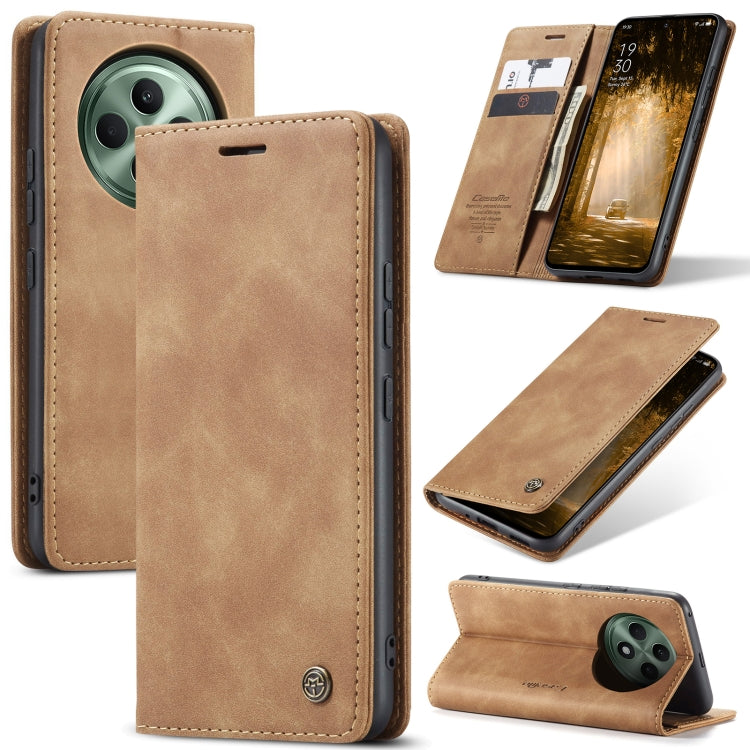 For OPPO Reno12 F /12 FS 5G CaseMe 013 Multifunctional Horizontal Flip Leather Phone Case(Brown) - Reno12 F Cases by CaseMe | Online Shopping South Africa | PMC Jewellery | Buy Now Pay Later Mobicred