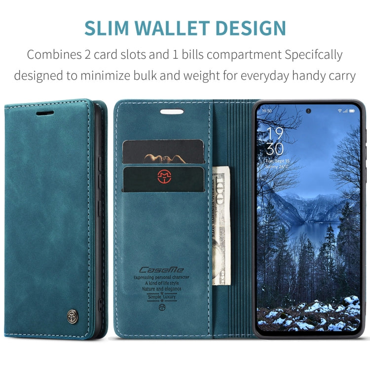 For OPPO Reno12 F /12 FS 5G CaseMe 013 Multifunctional Horizontal Flip Leather Phone Case(Blue) - Reno12 F Cases by CaseMe | Online Shopping South Africa | PMC Jewellery | Buy Now Pay Later Mobicred