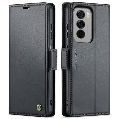 For OPPO Reno12 Pro 5G Global CaseMe 023 Butterfly Buckle Litchi Texture RFID Anti-theft Leather Phone Case(Black) - Reno12 Pro Cases by CaseMe | Online Shopping South Africa | PMC Jewellery | Buy Now Pay Later Mobicred