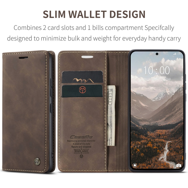 For Xiaomi 14T CaseMe 013 Multifunctional Horizontal Flip Leather Phone Case(Coffee) - 14T Cases by CaseMe | Online Shopping South Africa | PMC Jewellery | Buy Now Pay Later Mobicred