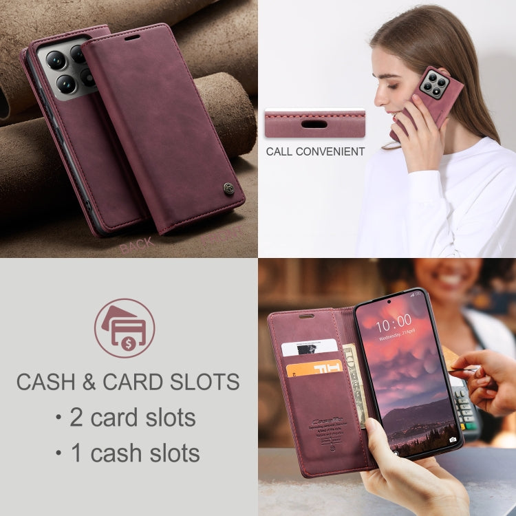 For Xiaomi 14T Pro CaseMe 013 Multifunctional Horizontal Flip Leather Phone Case(Red) - 14T Pro Cases by CaseMe | Online Shopping South Africa | PMC Jewellery | Buy Now Pay Later Mobicred