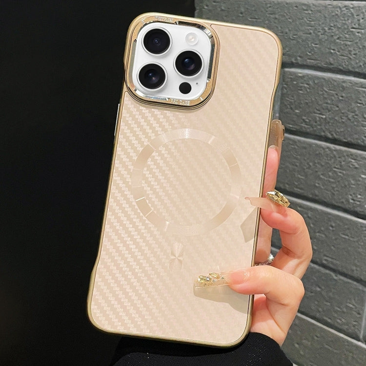 For iPhone 15 Pro AG Carbon Fiber Frameless MagSafe Phone Case(Pink) - iPhone 15 Pro Cases by PMc TechLife | Online Shopping South Africa | PMc TechLife | Buy Now Pay Later Mobicred