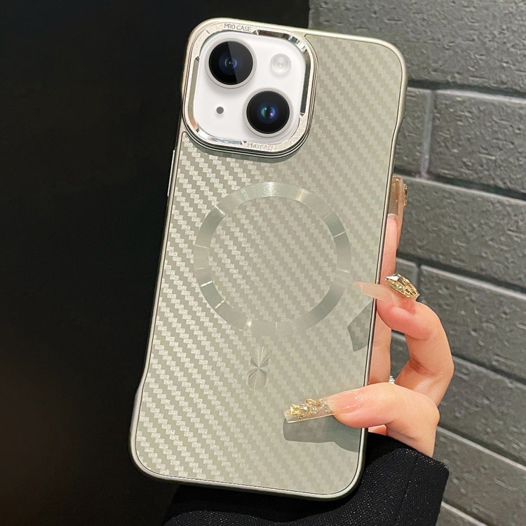 For iPhone 15 AG Carbon Fiber Frameless MagSafe Phone Case(Grey) - iPhone 15 Cases by PMc TechLife | Online Shopping South Africa | PMc TechLife | Buy Now Pay Later Mobicred