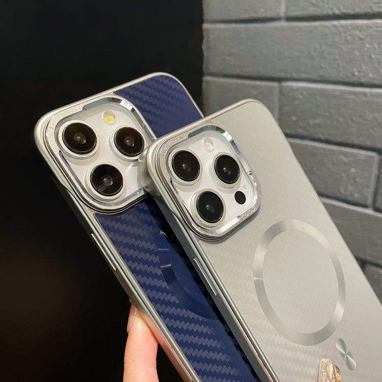 For iPhone 16 Plus AG Carbon Fiber Frameless MagSafe Phone Case(Gold) - iPhone 16 Plus Cases by PMc TechLife | Online Shopping South Africa | PMc TechLife | Buy Now Pay Later Mobicred