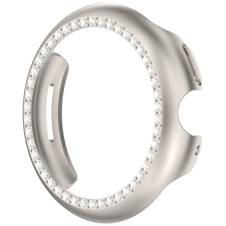 For Google Pixel Watch 3 45mm Diamond Electroplated PC Half Coverage Watch Protective Case(Starlight) - Watch Cases by PMC TechLife | Online Shopping South Africa | PMC TechLife | Buy Now Pay Later Mobicred