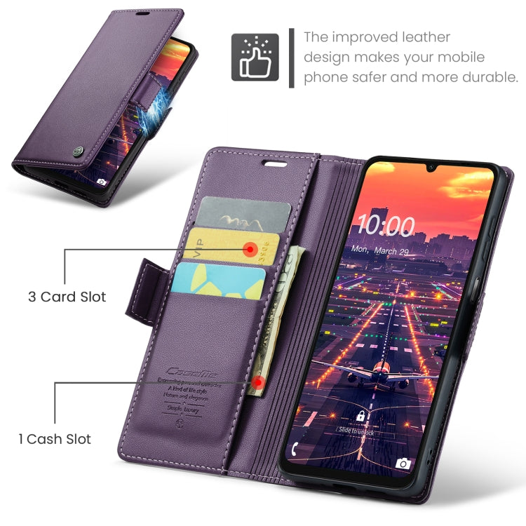 For Samsung Galaxy A16 5G CaseMe 023 Butterfly Buckle Litchi Texture RFID Anti-theft Leather Phone Case(Purple) - Galaxy Phone Cases by CaseMe | Online Shopping South Africa | PMC Jewellery | Buy Now Pay Later Mobicred