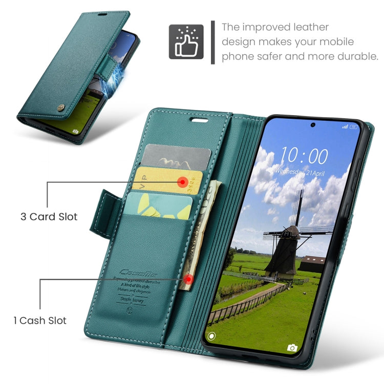 For Xiaomi 14T Pro CaseMe 023 Butterfly Buckle Litchi Texture RFID Anti-theft Leather Phone Case(Green) - 14T Pro Cases by CaseMe | Online Shopping South Africa | PMC Jewellery | Buy Now Pay Later Mobicred